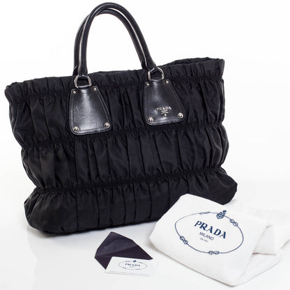 Prada Tessuto Nylon Gaufre Tote Nero Black 7 of 9
