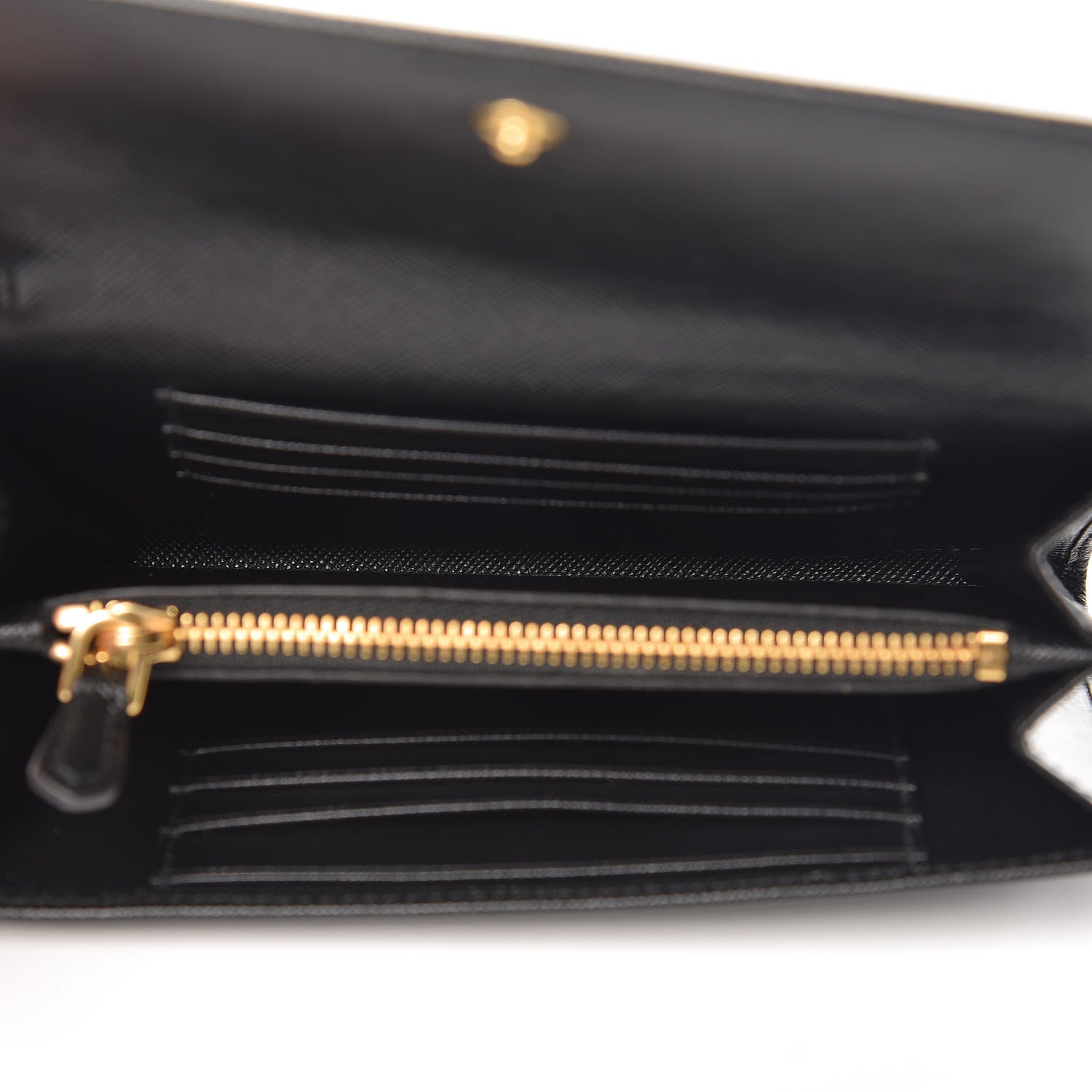 Prada Saffiano Metal Wristlet Black 5 of 8