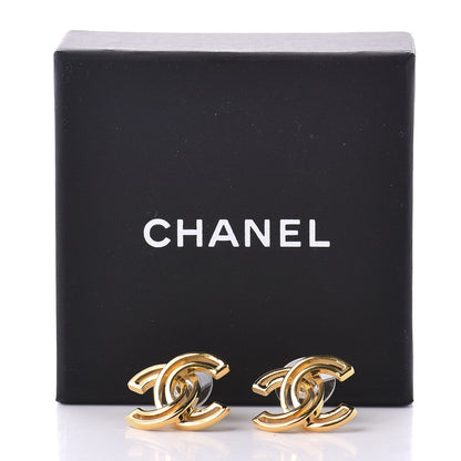 Chanel Metal Obazine CC Earrings Gold 5 of 5