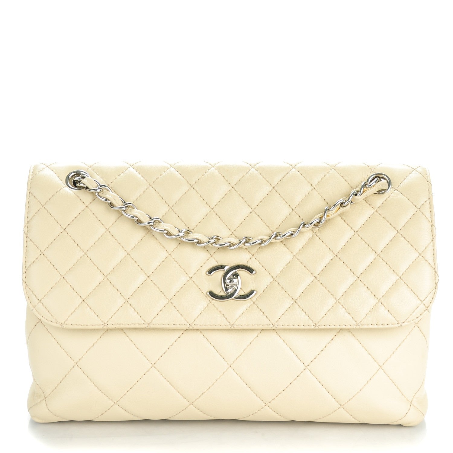 Chanel Calfskin Quilted In the Business Flap Bag Beige Clair 1 of 8