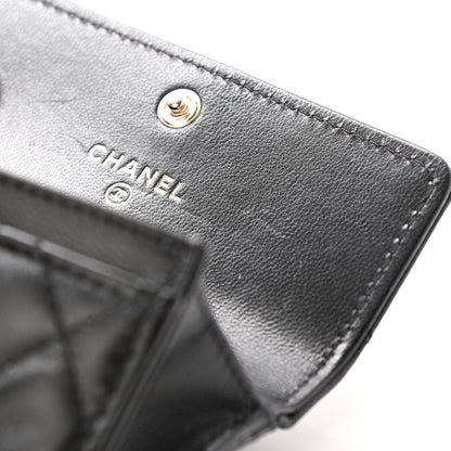 Chanel Quilted Medallion CC Card Holder Black 10 of 10