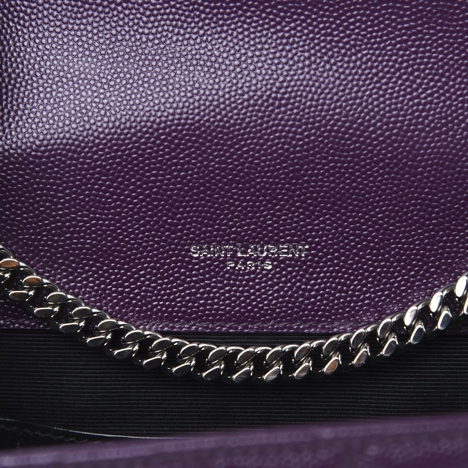Saint Laurent Grain De Poudre Textured Mixed Matelasse Triquilt Small Monogram Satchel Lilac 6 of 9