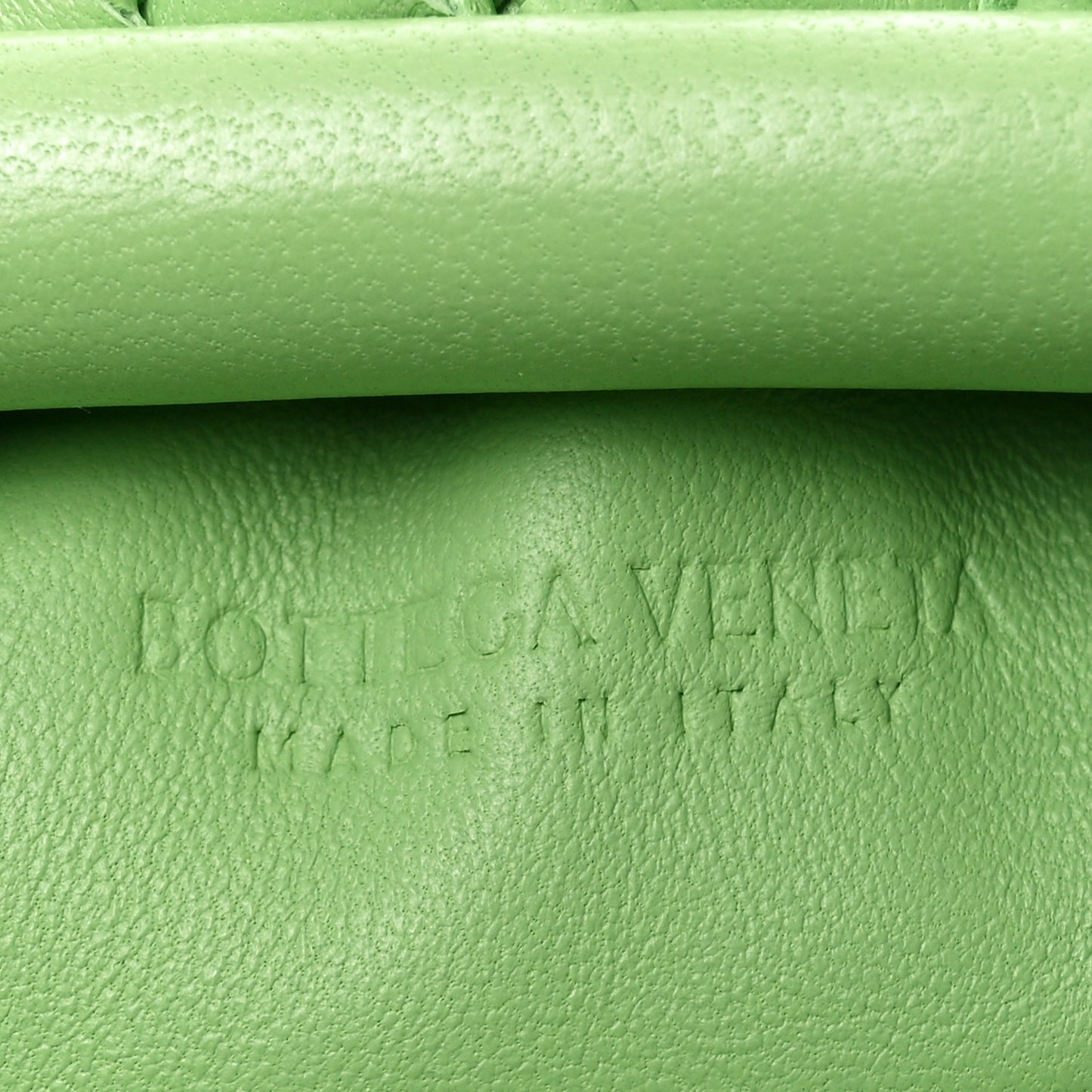Nappa Intrecciato The Mini Pouch Pistachio