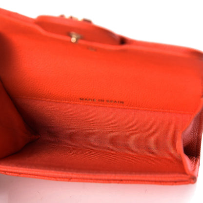 Chanel Caviar Quilted Flap Card Holder Dark Red 5 of 11