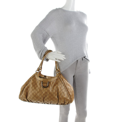 Gucci Guccissima Large D Gold Shoulder Bag Off Gold 2 of 7