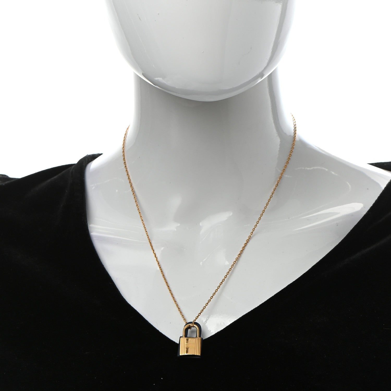 Hermes Swift Small O'Kelly Pendant Necklace Deep Blue 2 of 7
