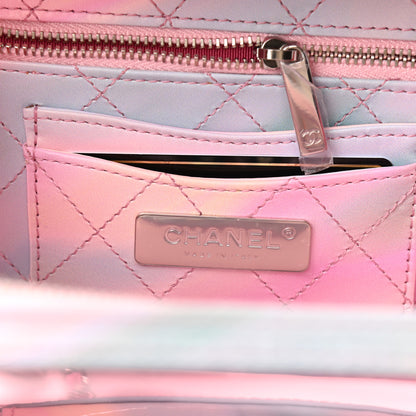 Chanel PVC Patent Calfskin Patent Lambskin Small CC Vanity Case Pink 6 of 9