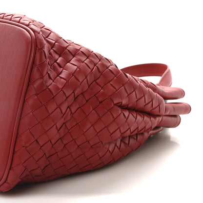 Bottega Veneta Nappa Intrecciato Drawstring Bucket Bag Red 9 of 9