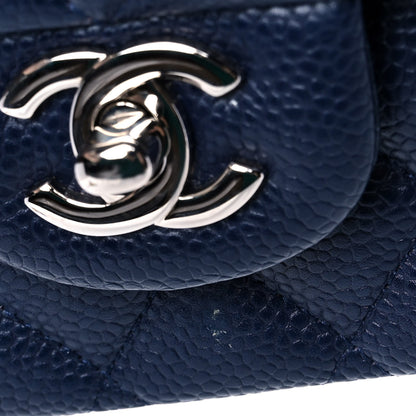 Chanel Caviar Quilted Medium Double Flap Navy 11 of 13