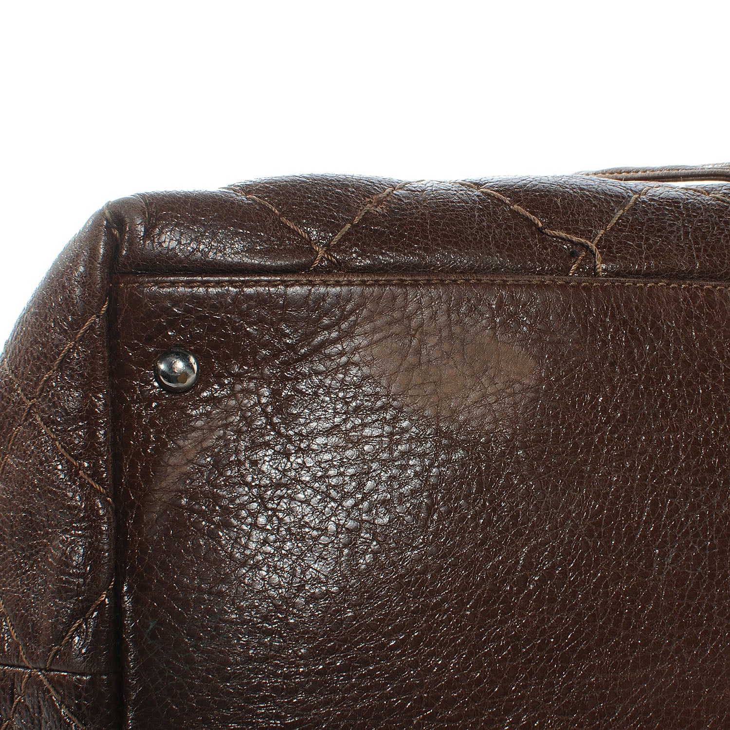 Chanel Glazed Calfskin On The Road Drawstring Tote Brown 5 of 8