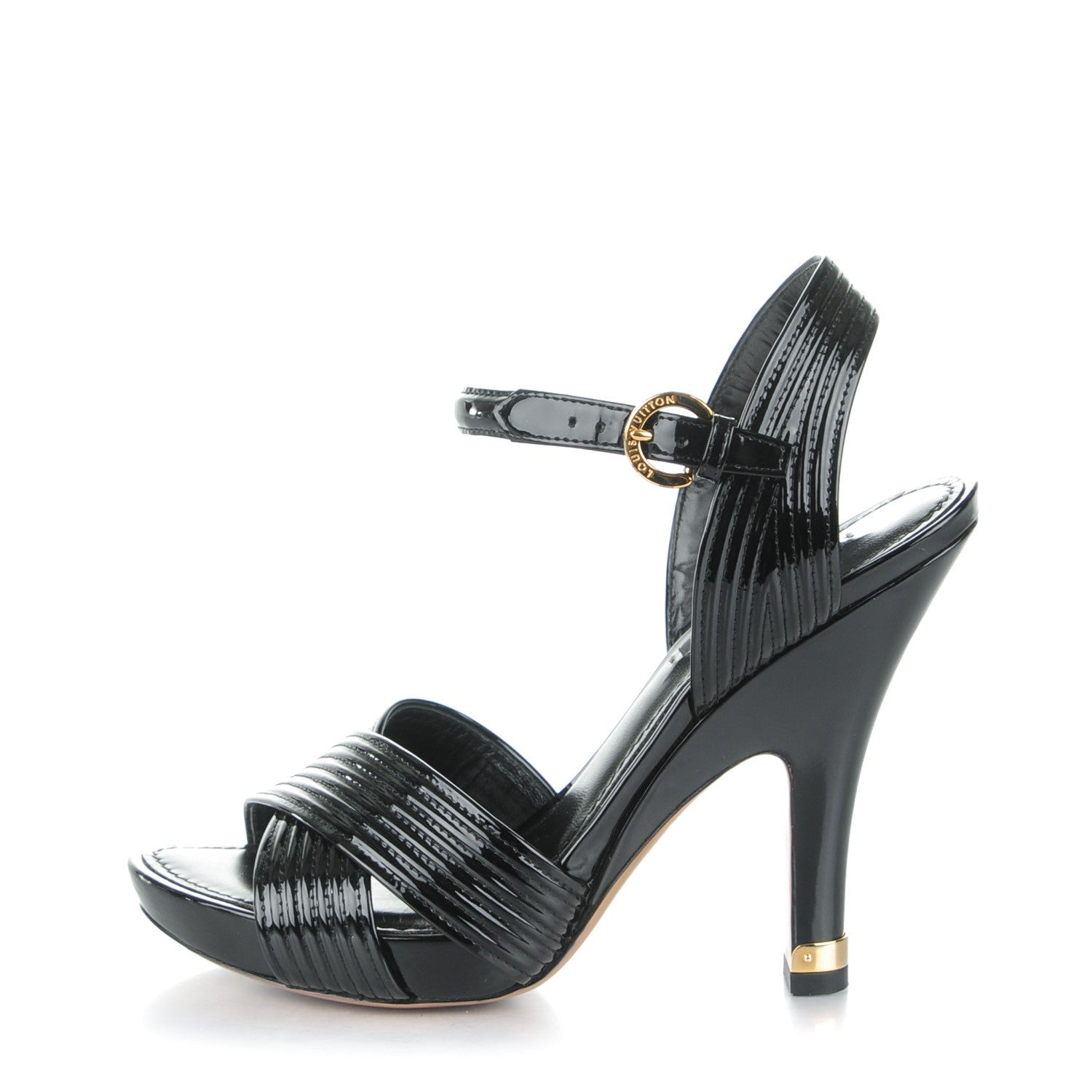 Louis Vuitton Cambronne Cross Sandal 35.5 Black 1 of 7