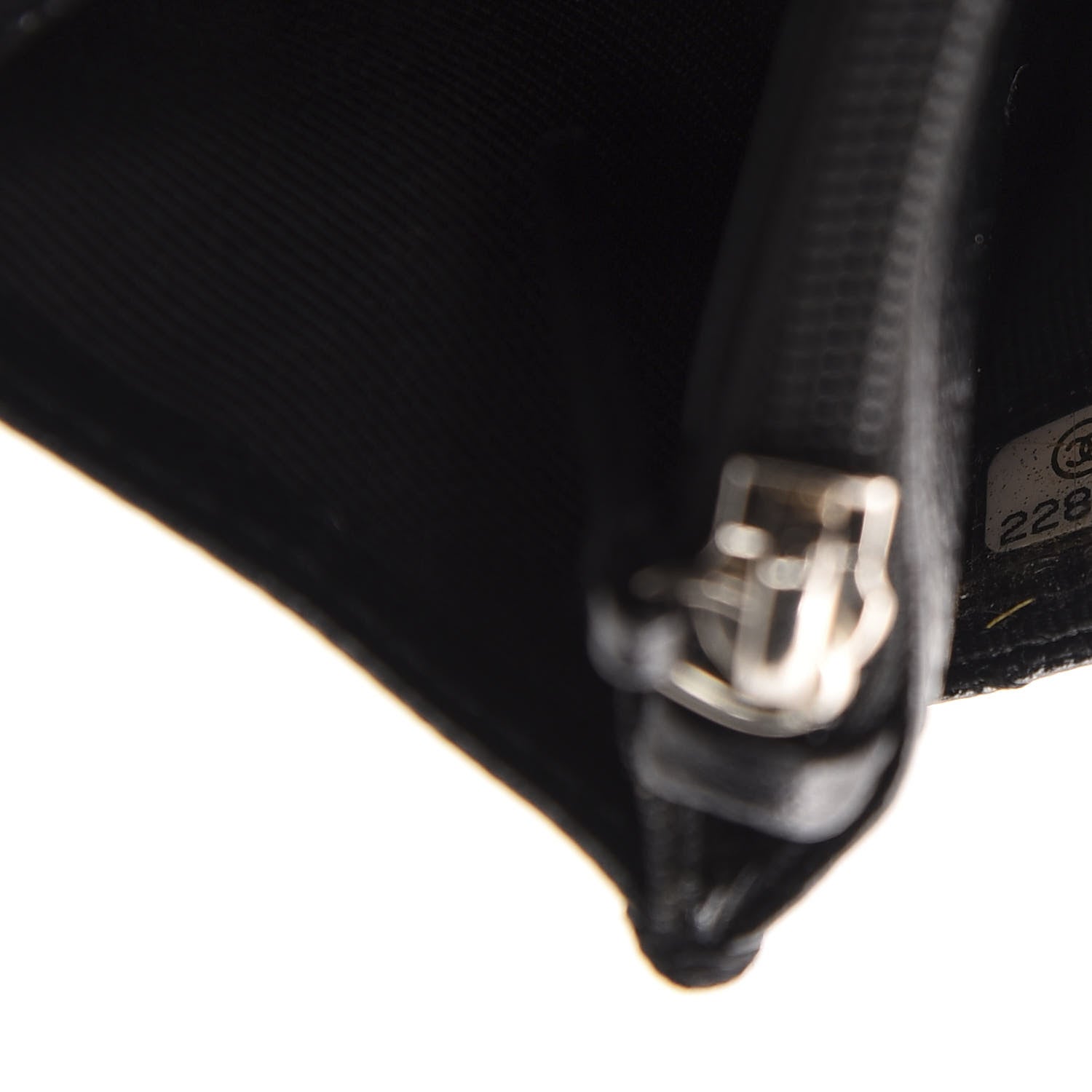 Chanel Caviar Chevron Quilted Wallet On Chain WOC Black 10 of 12