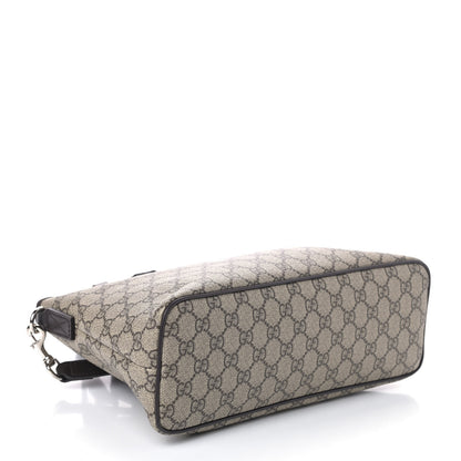 Gucci GG Supreme Monogram Small Zippered Tote Dark Brown 3 of 8