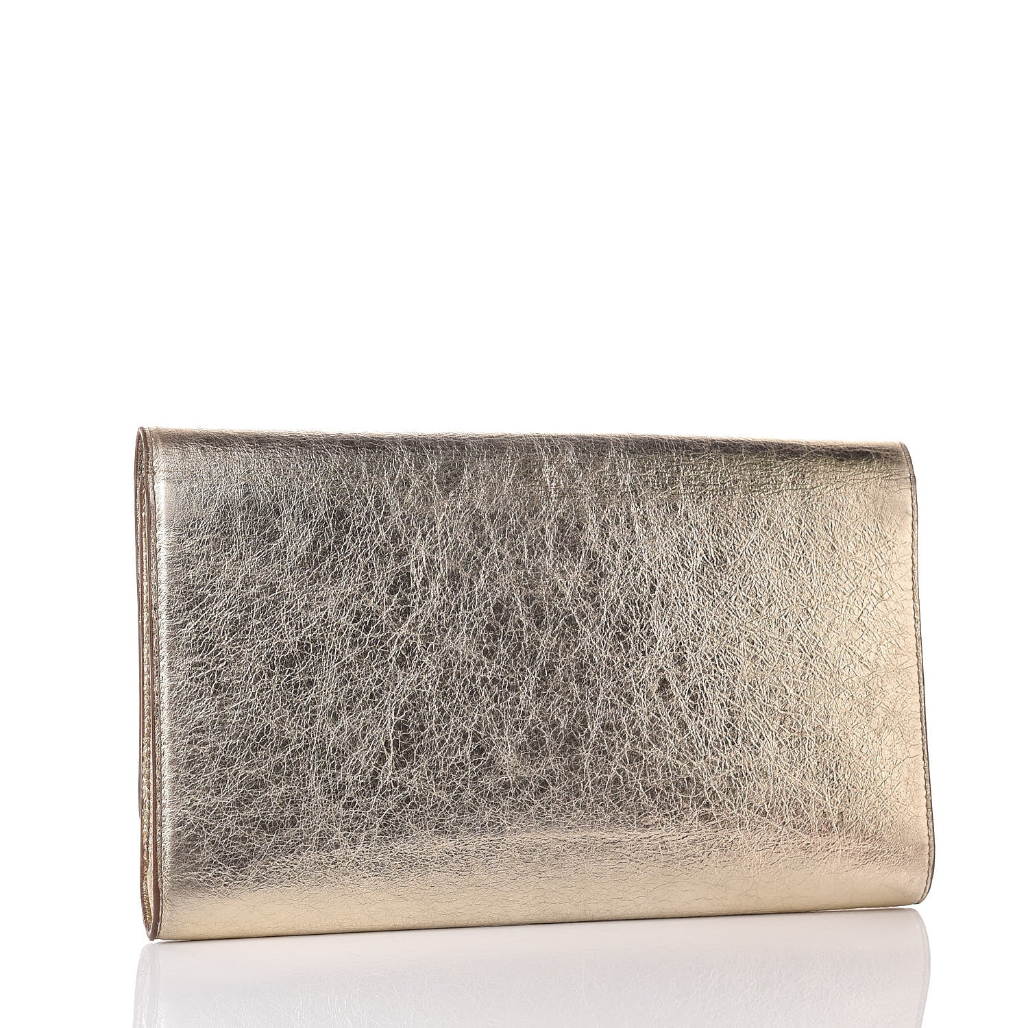 Saint Laurent Metallic Calfskin Monogram Large Belle De Jour Clutch Gold 3 of 6