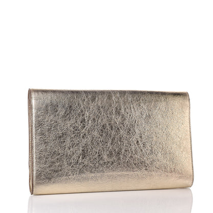 Saint Laurent Metallic Calfskin Monogram Large Belle De Jour Clutch Gold 3 of 6