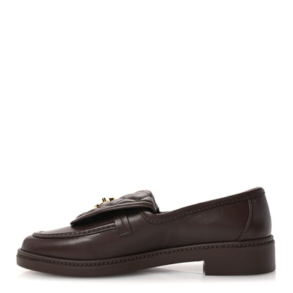 Chanel Lambskin Quilted CC Turnlock Loafers 39 Dark Brown 1 of 11