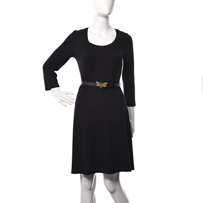 Gucci Calfskin Queen Margaret Bee Belt 85 34 Black 2 of 7