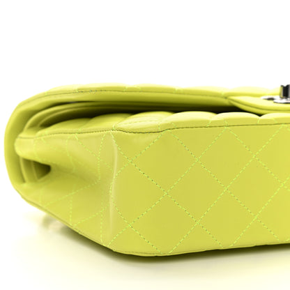 Chanel Lambskin Quilted Medium Double Flap Yellow 8 of 12