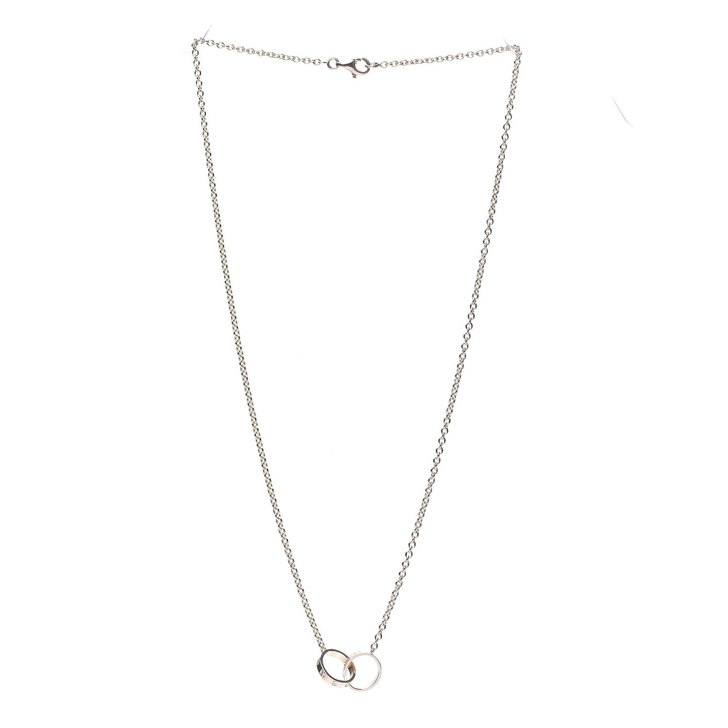 18K Pink Gold Interlocking LOVE Necklace