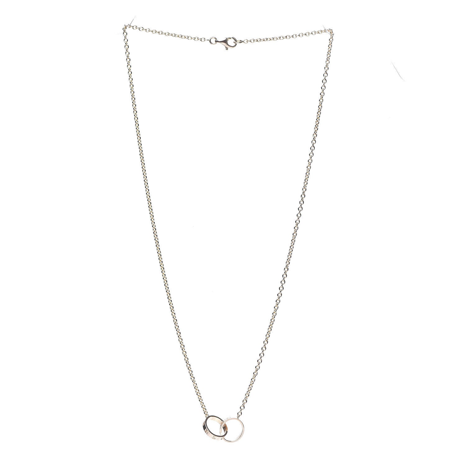 Cartier 18K Pink Gold Interlocking LOVE Necklace 2 of 8