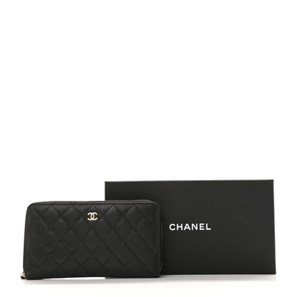 Chanel Caviar Quilted Large Gusset Zip Around Wallet Black 9 of 9