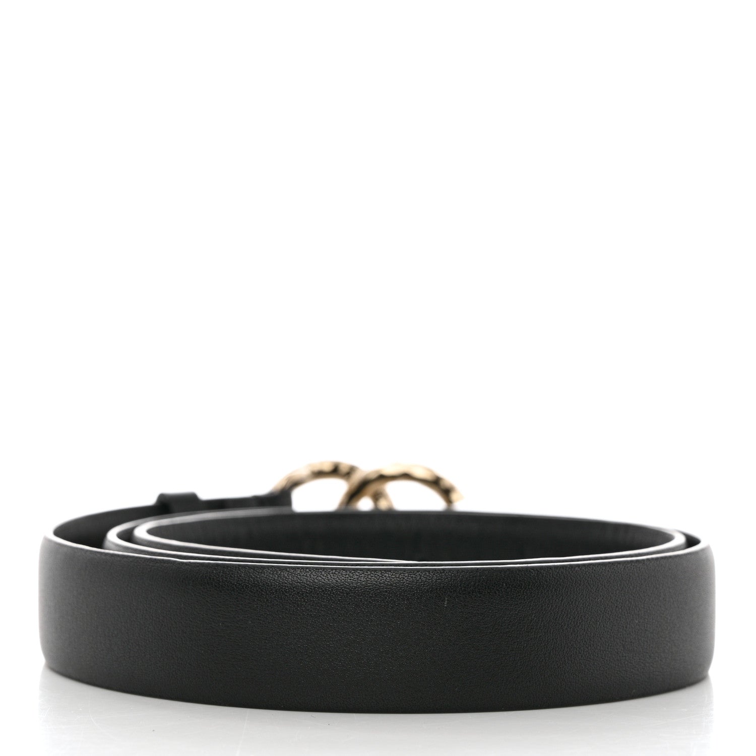 Chanel Calfskin Crystal Metal Quilted CC Belt 80 32 Black 1 of 7