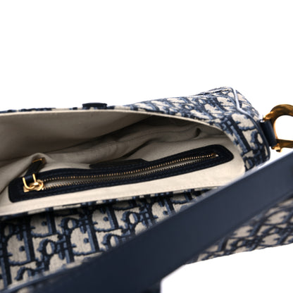 Christian Dior Oblique Saddle Bag Blue 4 of 10