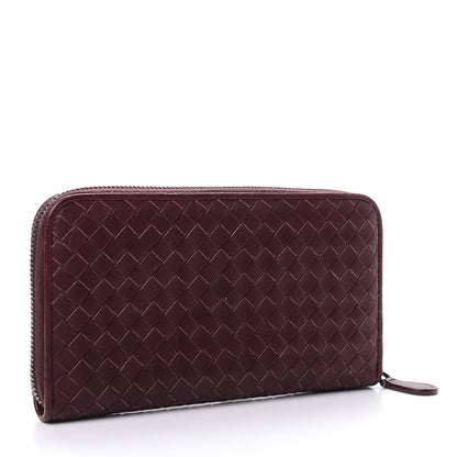 Bottega Veneta Nappa Intrecciato Zip Around Wallet Aubergine 3 of 8
