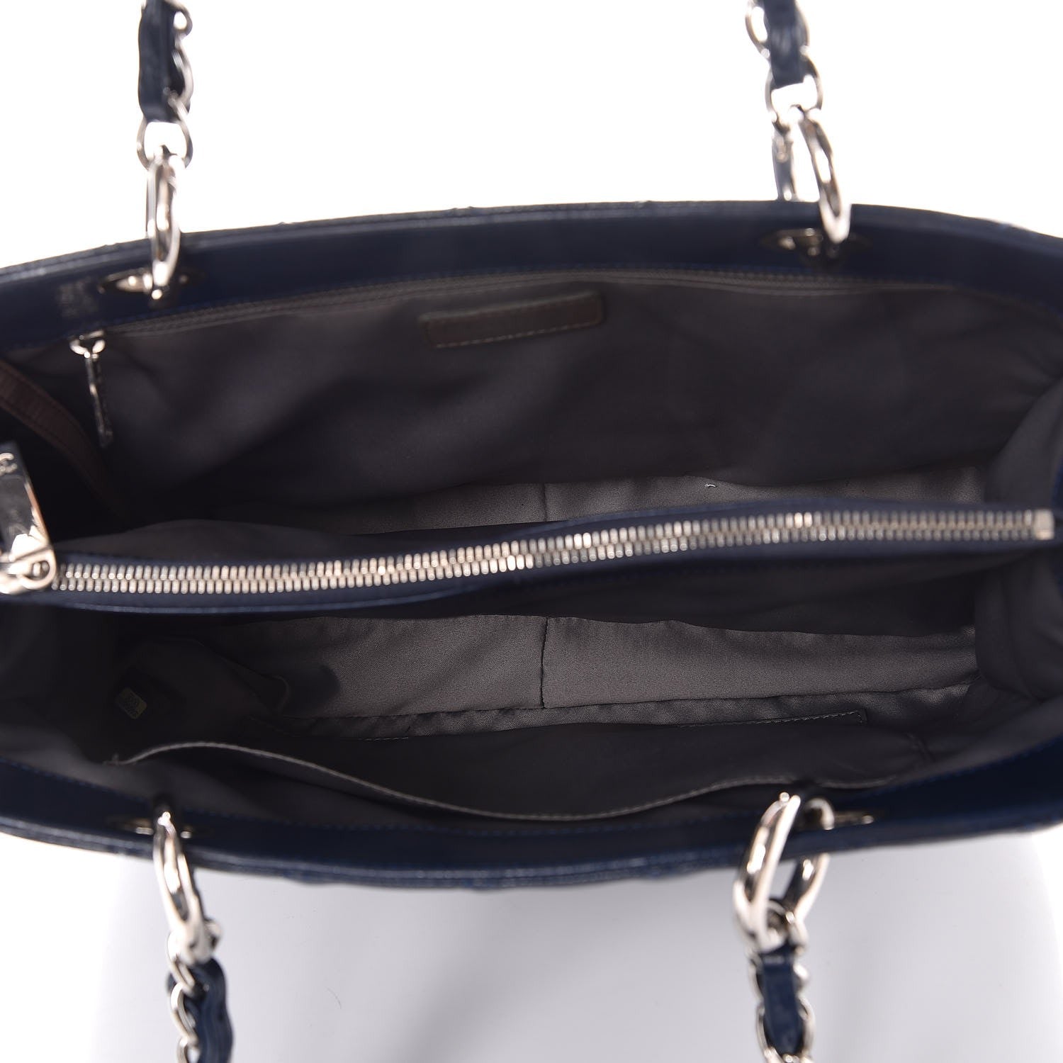 Chanel Caviar Quilted Grand Shopping Tote GST Dark Blue 7 of 7
