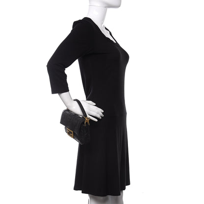 Fendi Nappa FF 1974 Embossed Mini Baguette Black 2 of 12