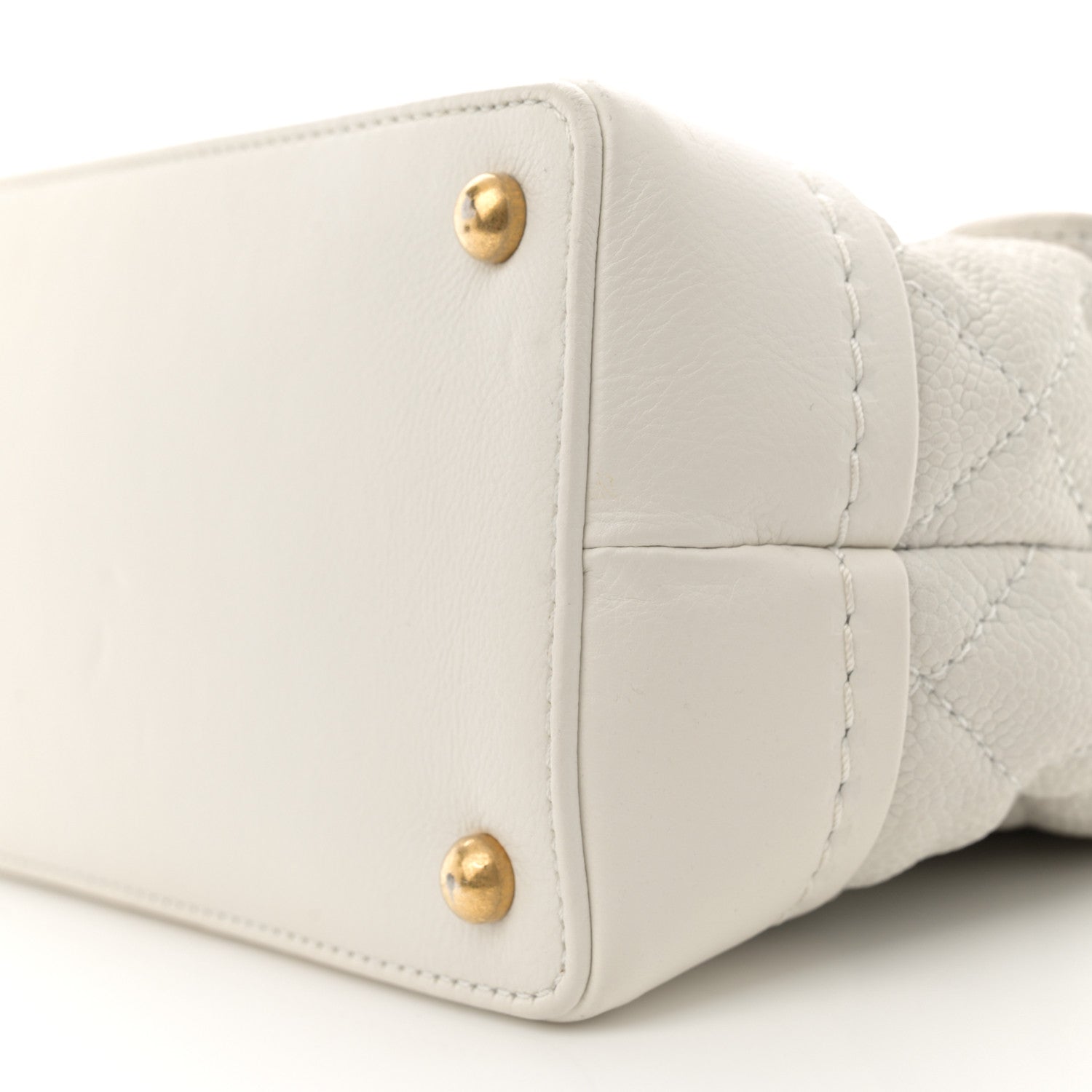 Chanel Iridescent Caviar Quilted Medium Globe Trotter Flap White 10 of 14
