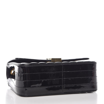 Saint Laurent Patent Matelasse Monogram Large Vicky Chain Bag Black 4 of 8