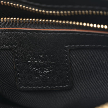 MCM Calfskin Monogram Klara Crossbody Pouch Black 5 of 9