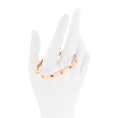 Cartier 18K Pink Gold Sapphire Garnet Amethyst LOVE Bracelet 16 2 of 6