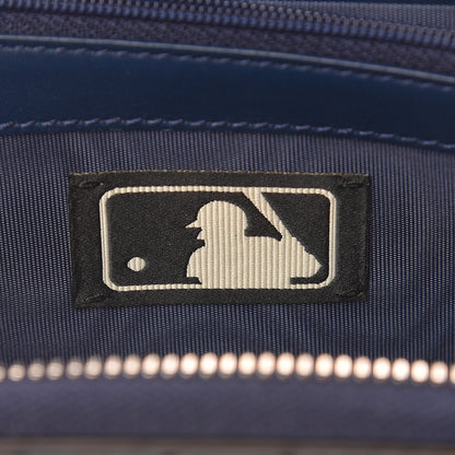 Gucci X MLB Guccissima Signature NY Yankees Embroidered Zip Around Wallet Royale Ivory 8 of 8