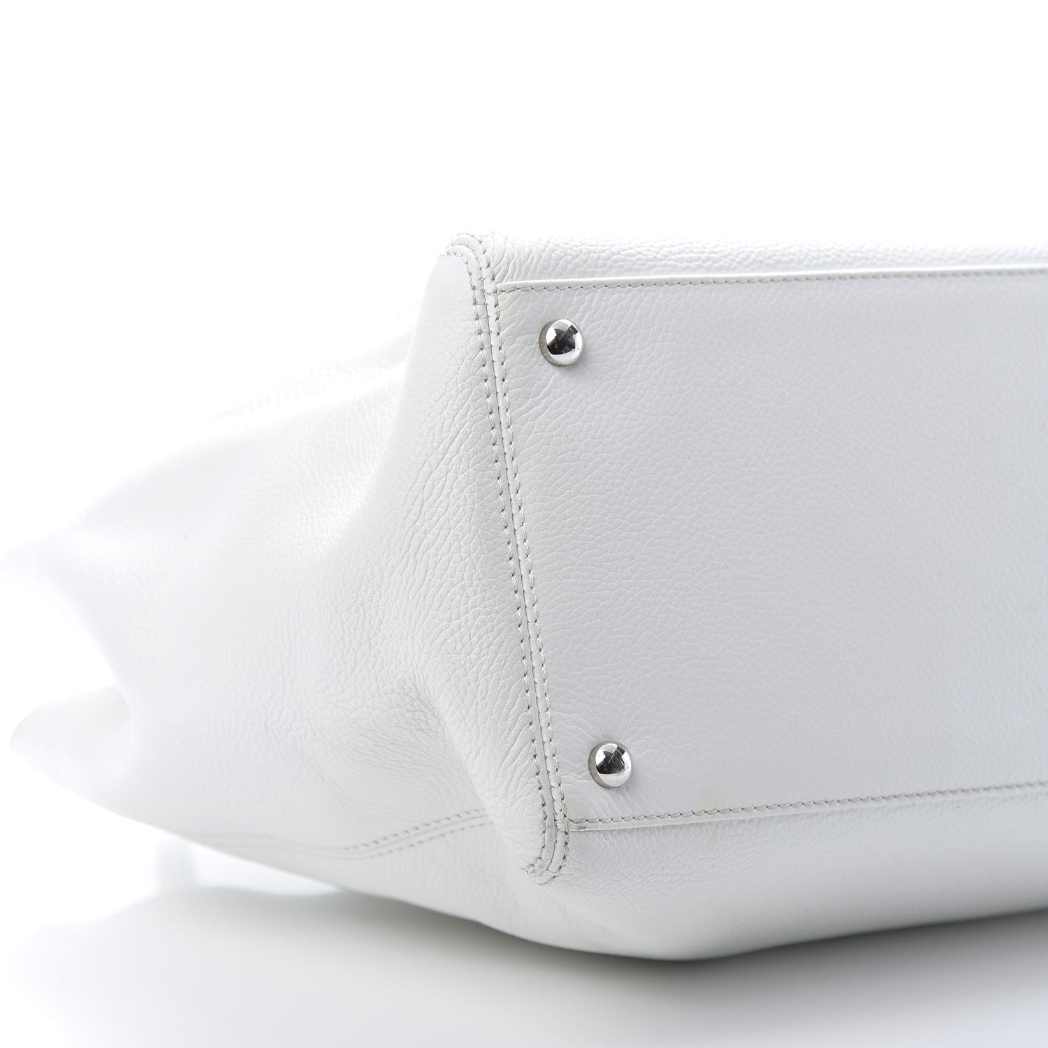 Chanel Calfskin Cerf Executive Shopper Tote White 9 of 14