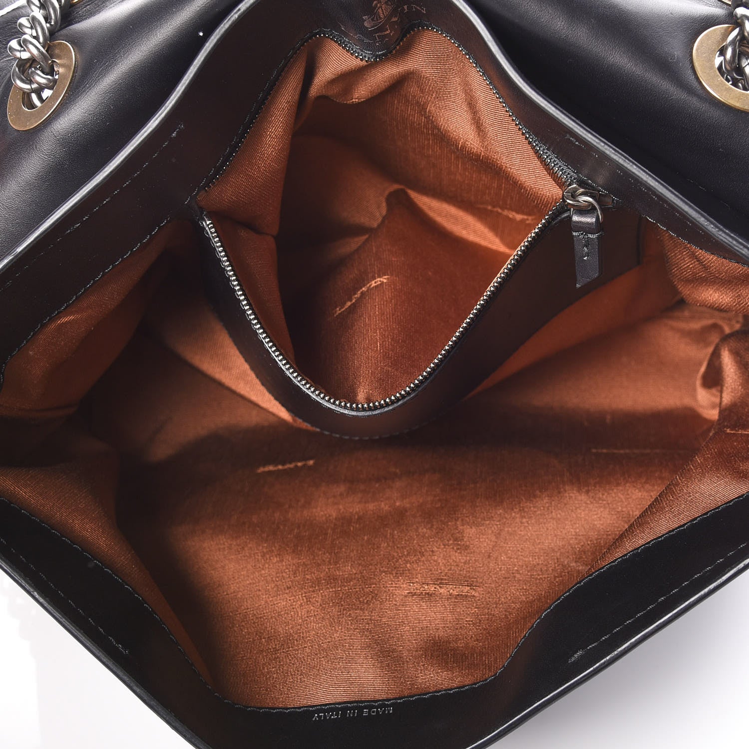 Lanvin Hammered Calfskin Medium Happy Edgy Shoulder Bag Black 7 of 10