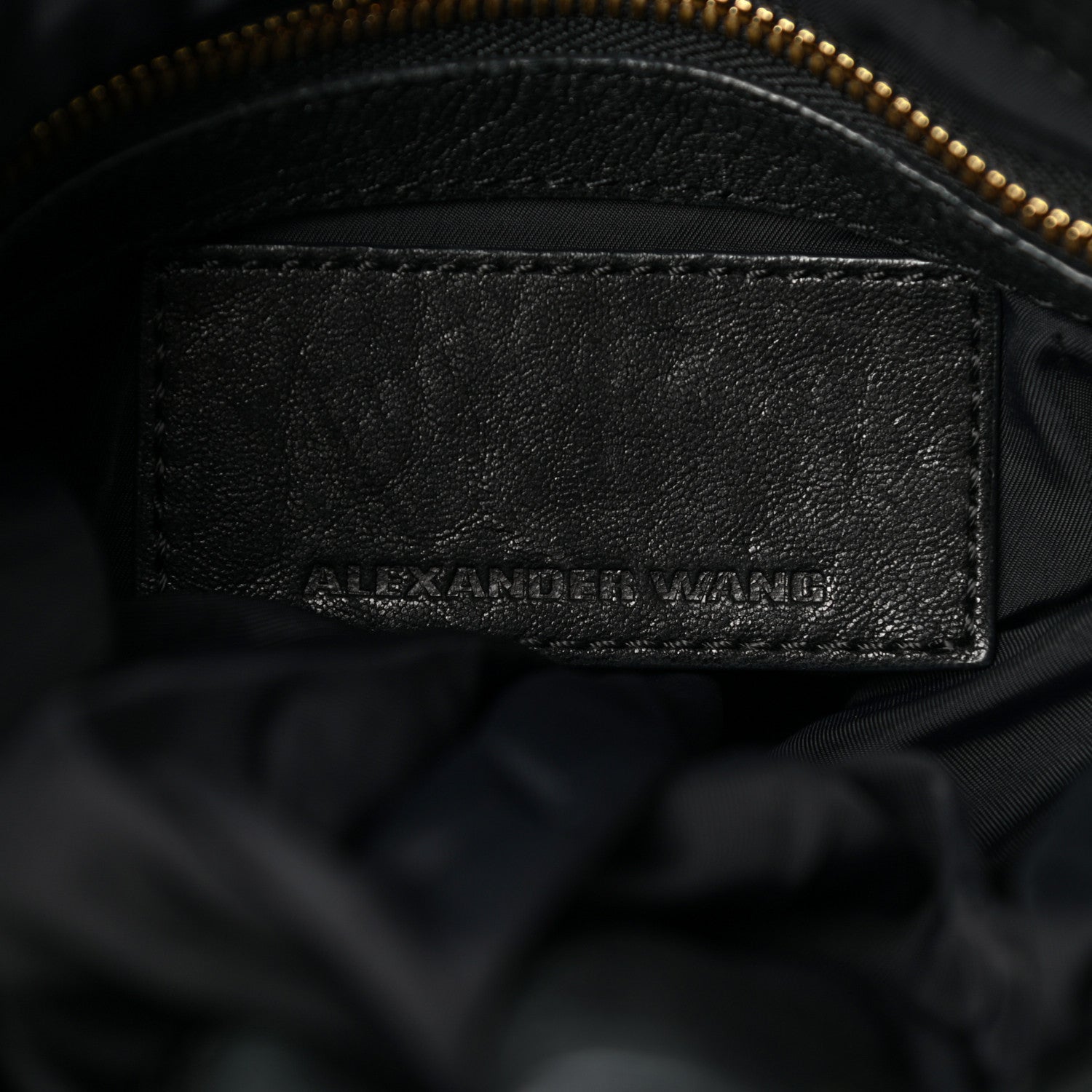 Alexander Wang Pebbled Lambskin Diego Bucket Bag Black Antique Brass Hardware 6 of 10