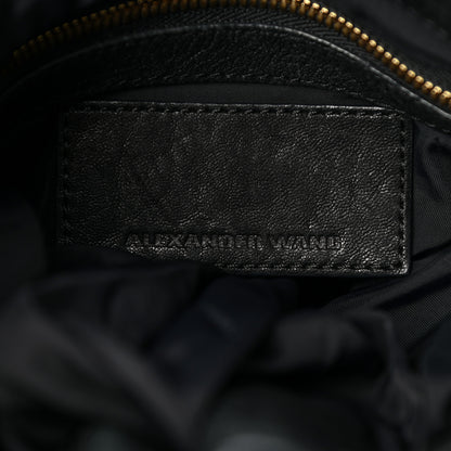 Alexander Wang Pebbled Lambskin Diego Bucket Bag Black Antique Brass Hardware 6 of 10