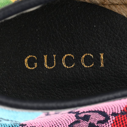 Gucci Monogram Multicolor Womens Espadrilles 37.5 Blue Rainbow Blue 8 of 10