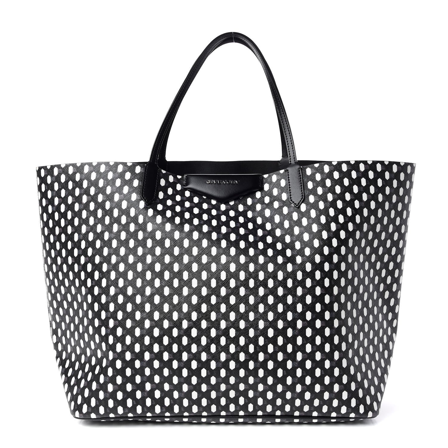Givenchy Coated Canvas Large Antigona Tote Black White 3 of 10