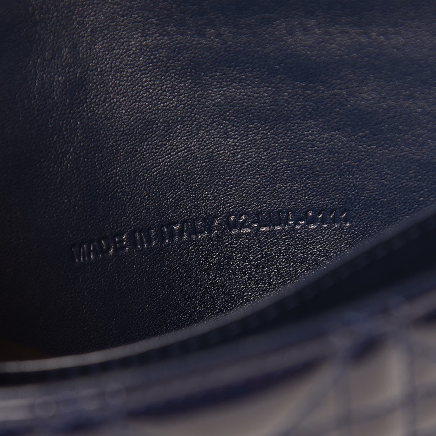 Christian Dior Patent Cannage New Lock Pouch Navy Blue 10 of 10