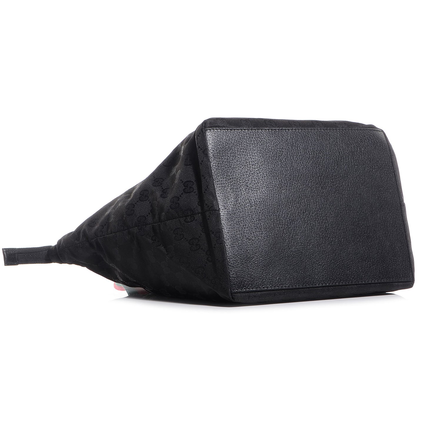 GG Monogram Medium Web Handle Bucket Tote Black