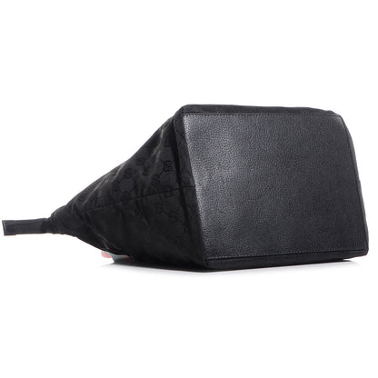 Gucci GG Monogram Medium Web Handle Bucket Tote Black 4 of 7