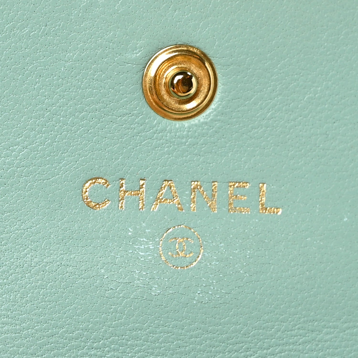 Chanel Lambskin Quilted Chanel 19 Flap Card Holder Light Green 6 of 13