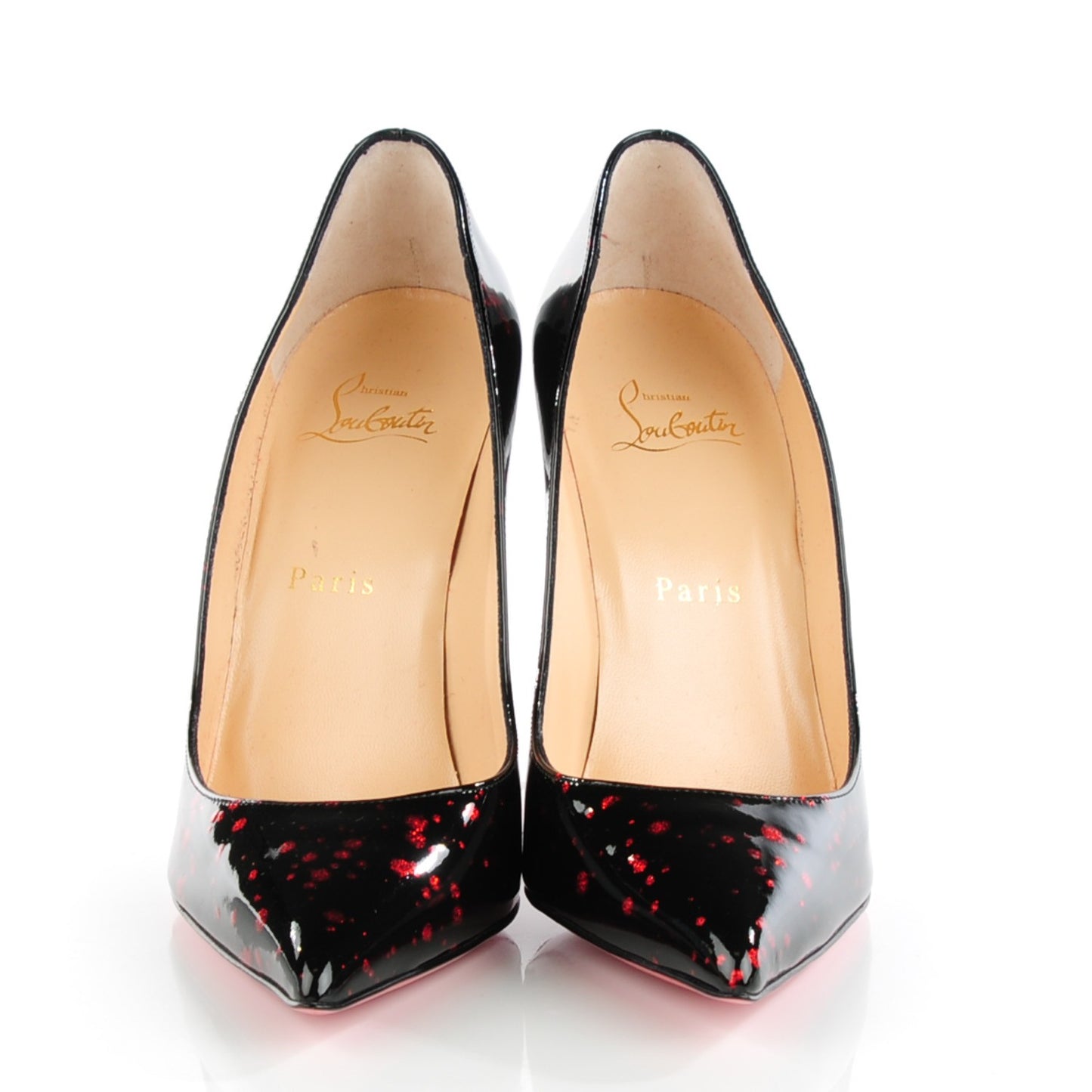 Patent Pollock Pigalle Follies 100 Pumps 37.5 Black Red