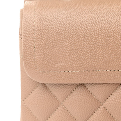 Chanel Caviar Quilted Small Double Flap Dark Beige 11 of 12