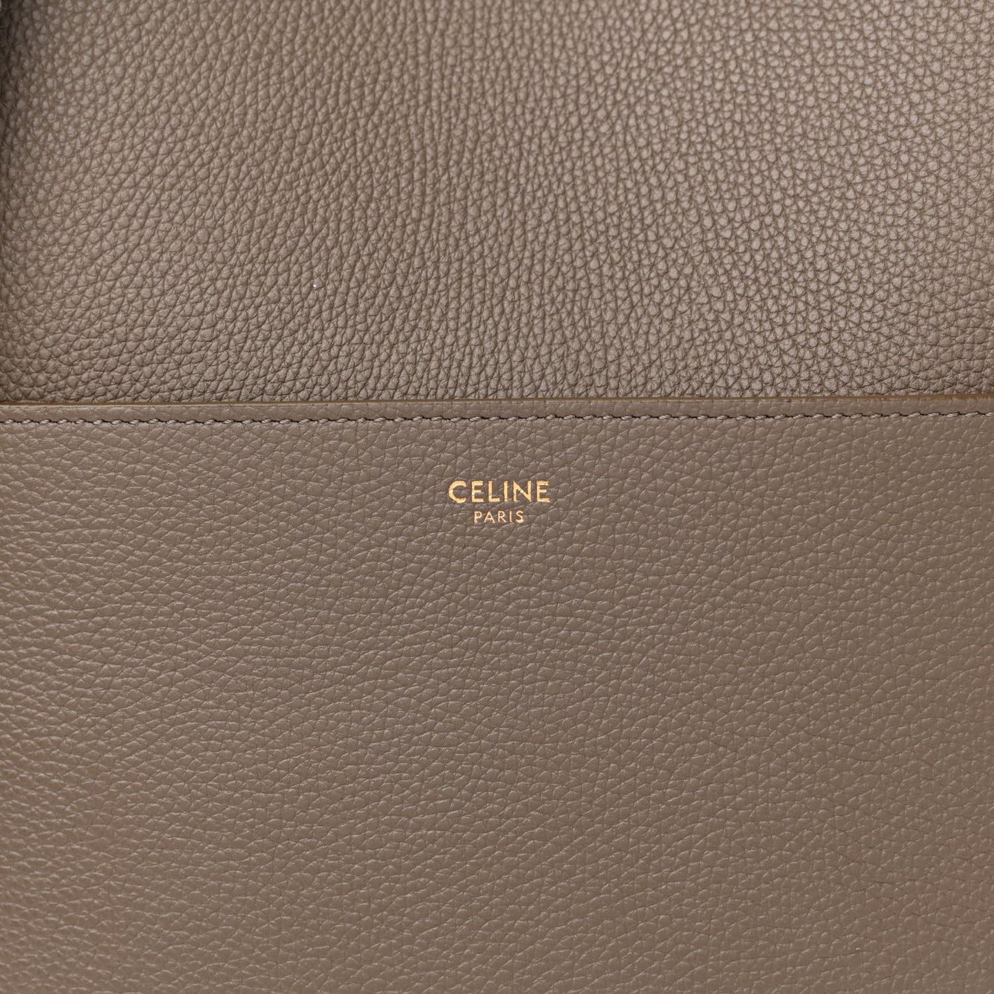 Soft Grained Calfskin Sangle Bucket Bag Taupe