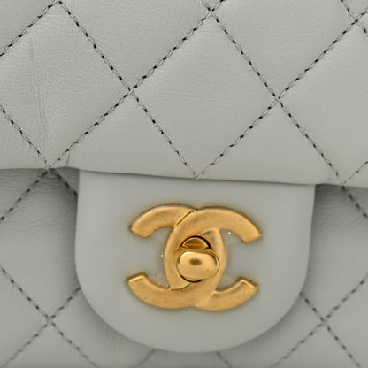 Chanel Lambskin Quilted Mini Rectangular Pearl Crush Flap Grey 12 of 13
