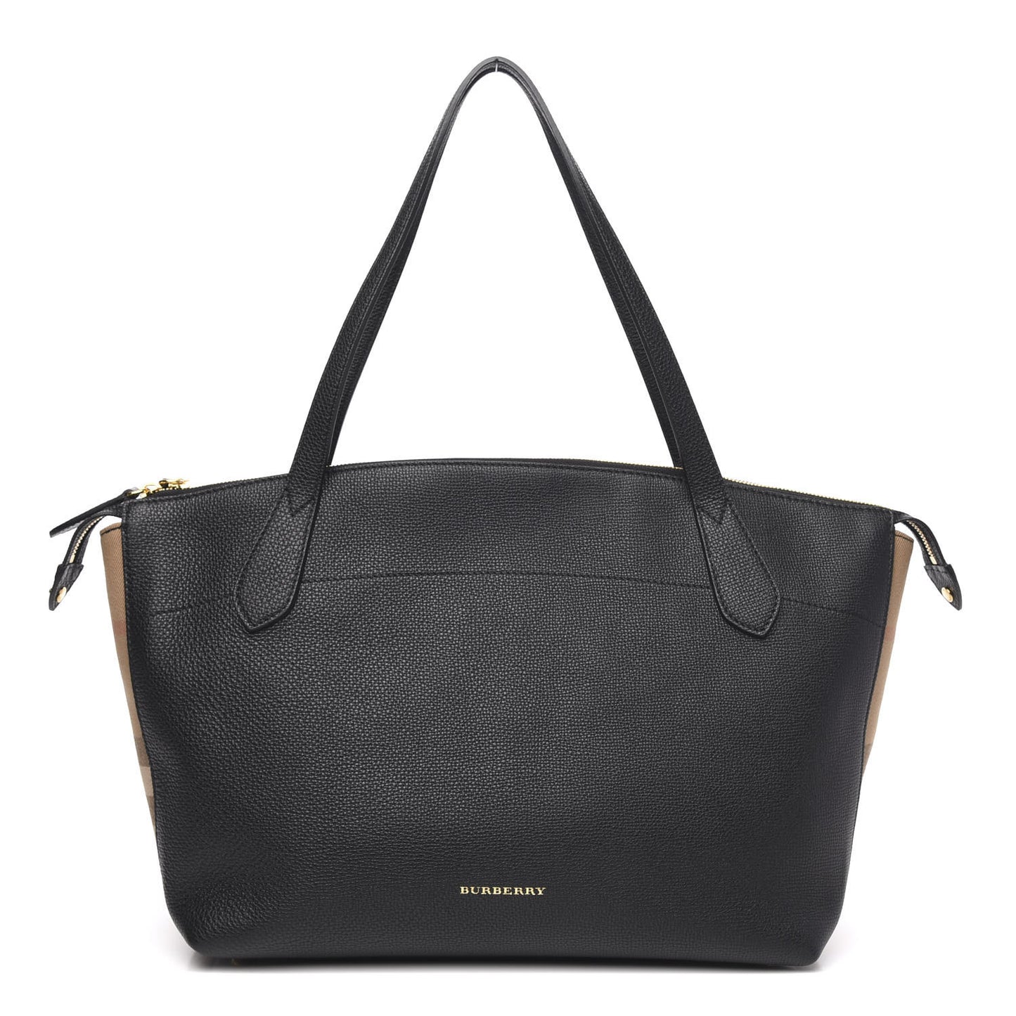 Derby Calfskin House Check Medium Welburn Tote Black